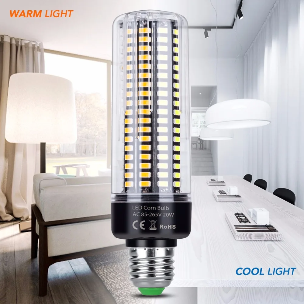 Светодиодная лампа E27 E14 светодиодсветильник кукуруза 220 В светодиодная 5736 SMD Ampul