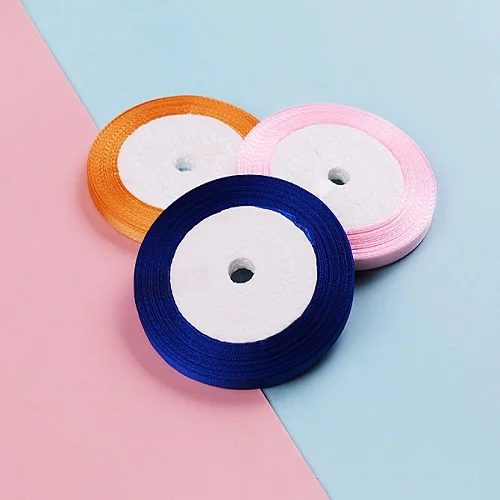 (25 ярдов/рулон) 6 мм один Уход за кожей лица атласной лентой оптовая продажа