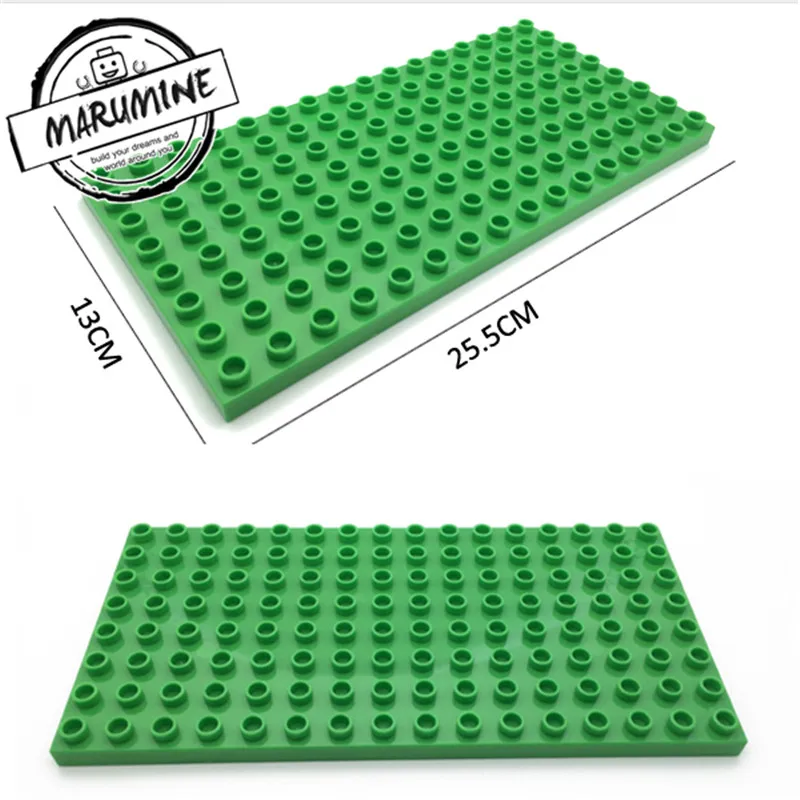 MARUMINE кирпичи 8x16 точек Duplo Baseplate 4 шт./Партия Детские городские строительные блоки запчасти строительные Развивающие игрушки для детей