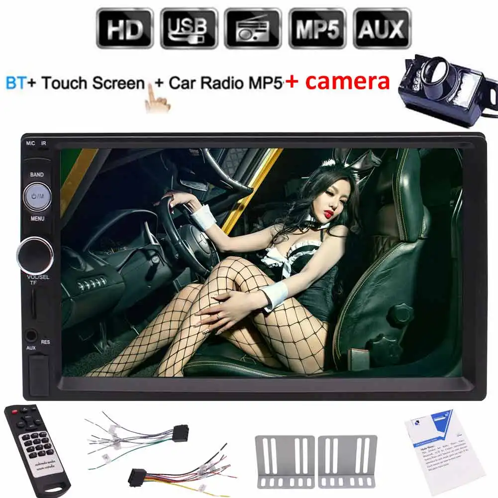 Автомагнитола 2 Din 6 дюйма сенсорный экран без DVD/CD проигрывателя Авторадио Bluetooth Aux