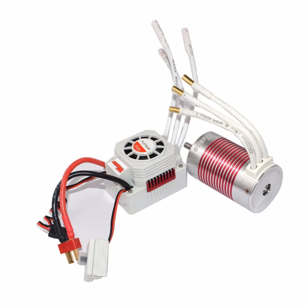 Бесщеточный мотор SURPASS HOBBY Platinum Set 3660 3300KV/3800kv с 60A ESC водонепроницаемый для 1/10