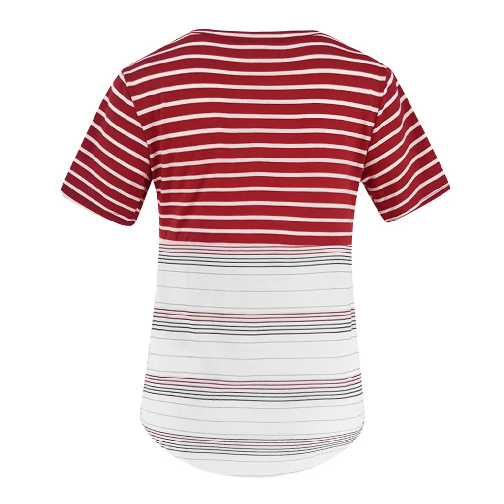 

SAGACE Casual Patchwork Striped Maternity Clothes Breastfeeding T Shirt Blouse Elegant Tops For Women Nusring Maternity