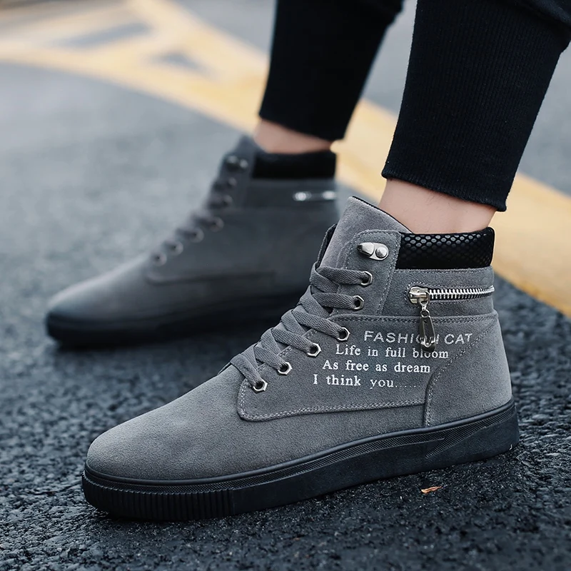 Для мужчин повседневная обувь осень-зима новые босоножки Стиль модные замшевые