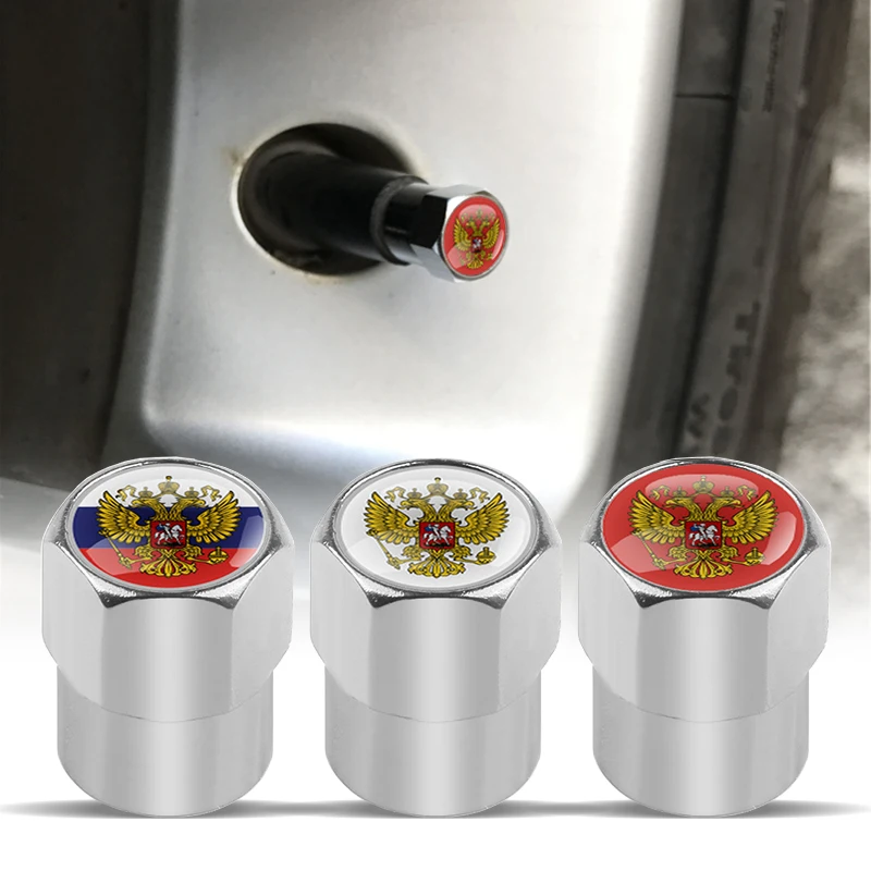 4 шт. герб России колпачок клапана колеса шины Пылезащитная Крышка для renault lada mazda