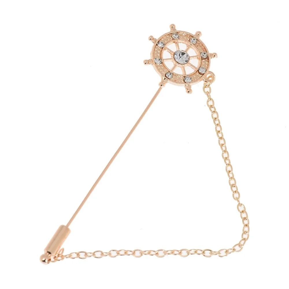 Горячая Мода уникальный дизайн якорь в форме золотого цвета цепочка булавка для