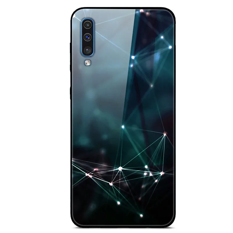 08 Чехол для samsung A50 A 50, чехол из закаленного стекла, жесткий чехол для телефона, чехол для samsung Galaxy A50 A505 A505F, TPU, бампер, чехол s - Цвет: 08