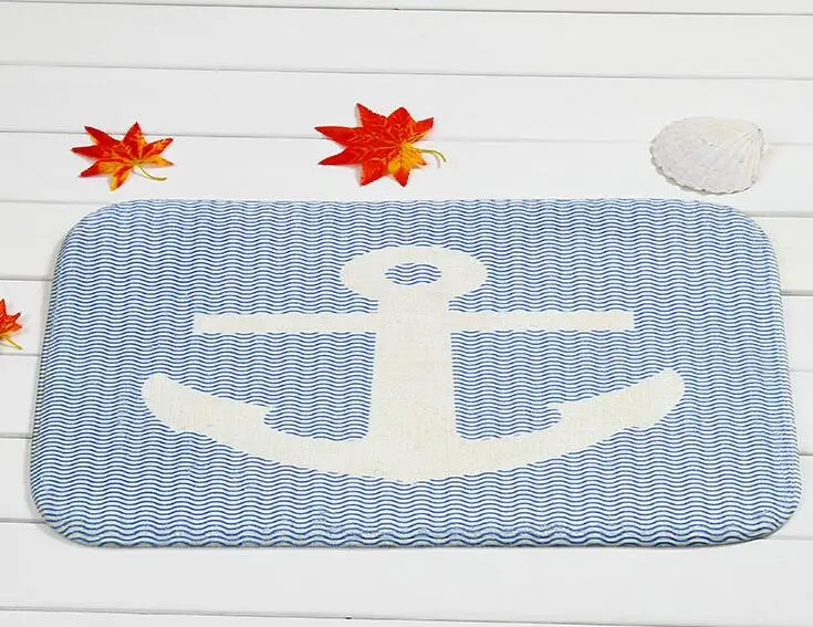 40*60 см якорь полосы коврики для ванной Противоскользящие коралловый флис водный