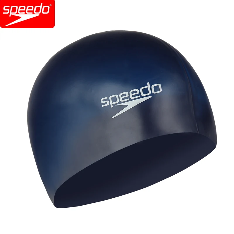 Однотонная плоская силиконовая шапка Speedo 100% силикагель плавательная s для