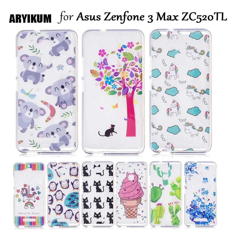 ARYIKUM Silicone Case For Asus Zenfone 3 Max ZC520TL 16gb 5.2 Ultra Slim Phone Accessories Cover ZC 520 TL |