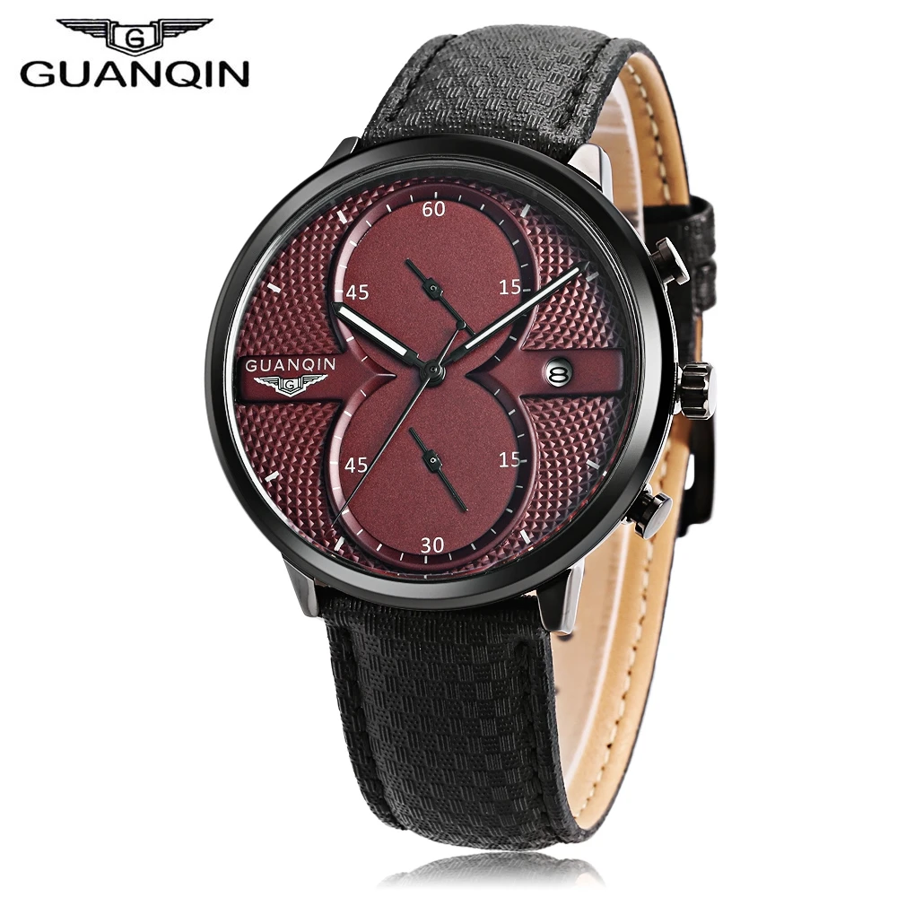 Relogio Masculino GUANQIN 2018 мужские деловые часы Лидирующий бренд роскошные с хронографом
