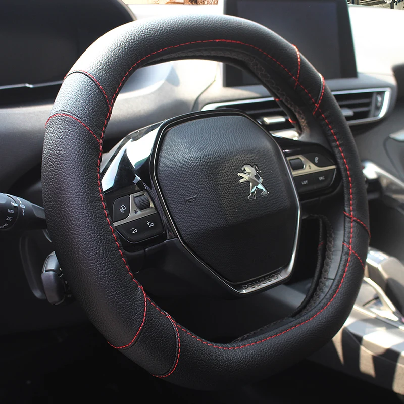 Кожа KKYSYELVA чехол рулевого колеса автомобиля Micro Fiber для peugeot 4008 5008 5 цветов Высокое