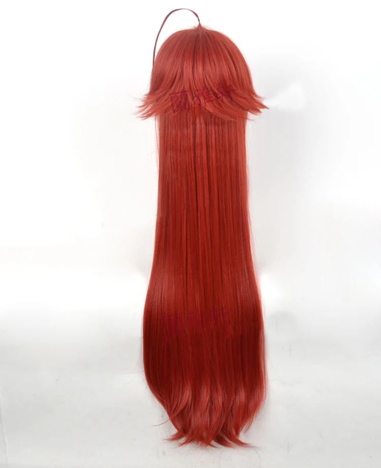Парик для косплея старшей школы DxD Rias Gremory цвета красного вина термостойкий 100 см +