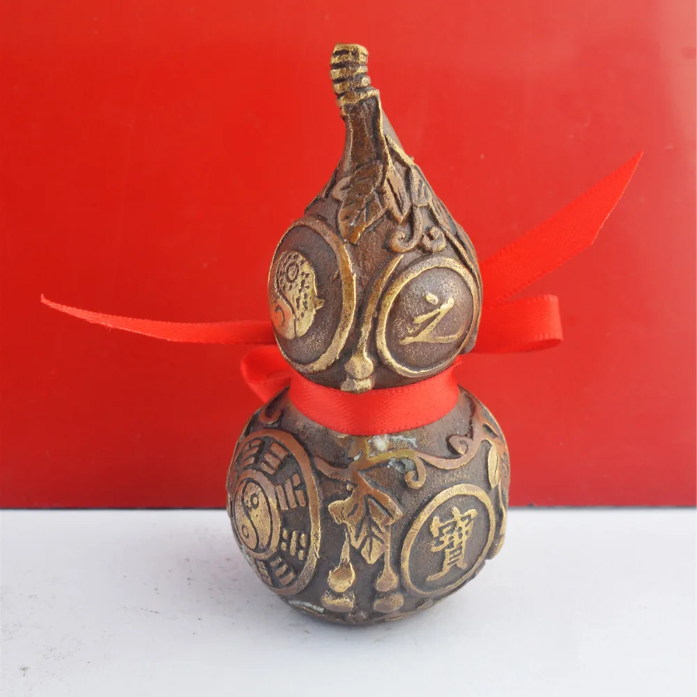 Горячая продажа Китайская народная бронзовая латунная резная фэншуй Тыква