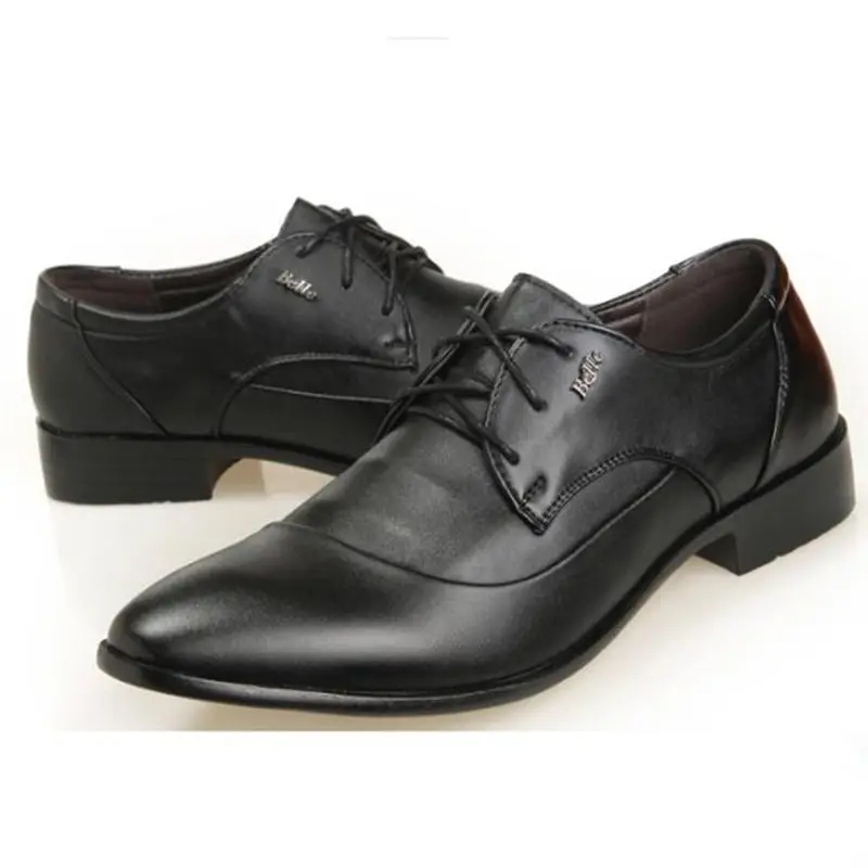 

Mazefeng 2019 Brand Classic Man Pointed Toe Dress Shoes Mens Patent Leather Black Wedding Shoes Oxford Formal Shoes Breathable