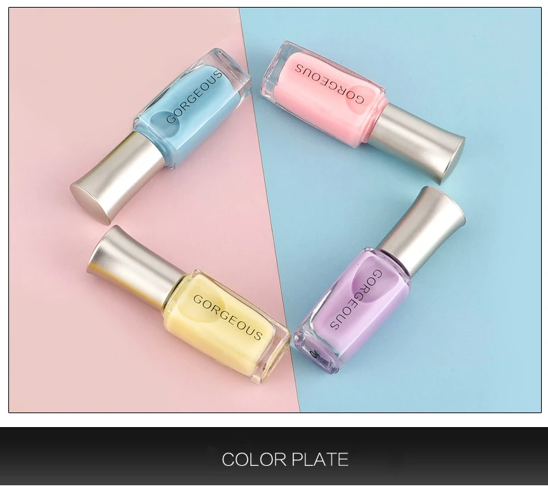 Subtransparent Nail Polish Jelly Translucent Nail Varnish Quick Dry Clear Lacquer 10ML Candy Nude Color Environmental Protection