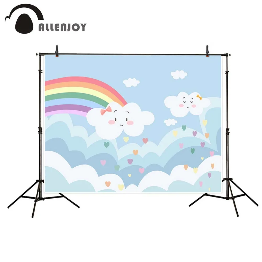 Allenjoy фотофоны Радужные облака красочные сердца прекрасный фон для детей Фон для детской фотосъемки