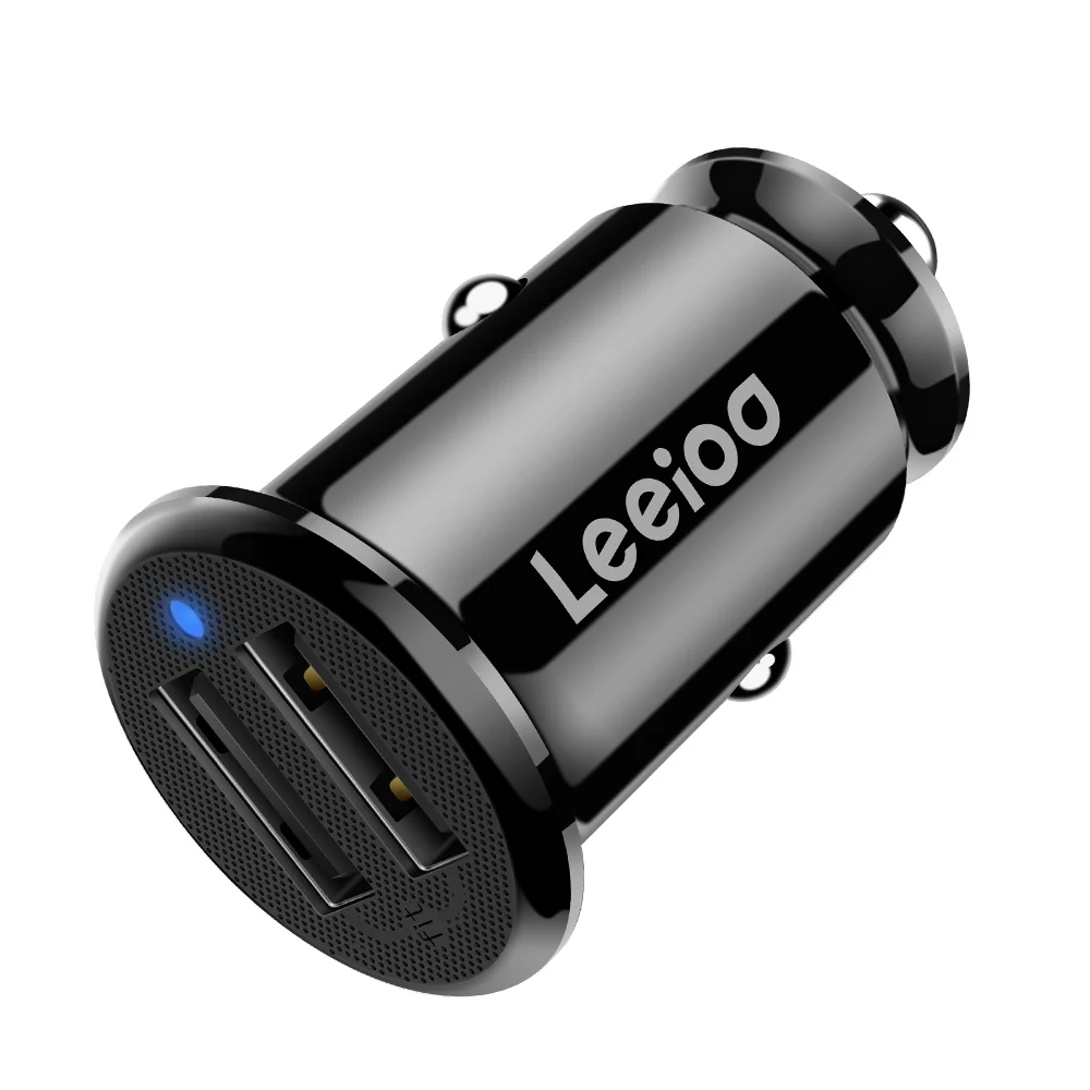 Мини двойной Переходник USB для зарядки в машине 4.8A автомобильный прикуриватель для телефона Автомобильное USB зарядное устройство автоматическая зарядка 2 порта 24 Вт для samsung iPhone