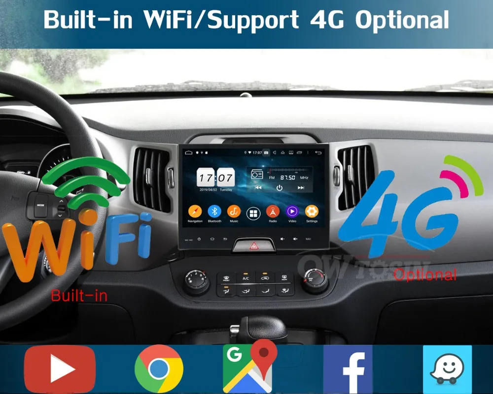 10," ips 8 Core 4G+ 64G Android 9,0 автомобильный dvd-радио GPS для Kia Sportage 2010 2011 2012 2013 DSP CarPlay Parrot BT