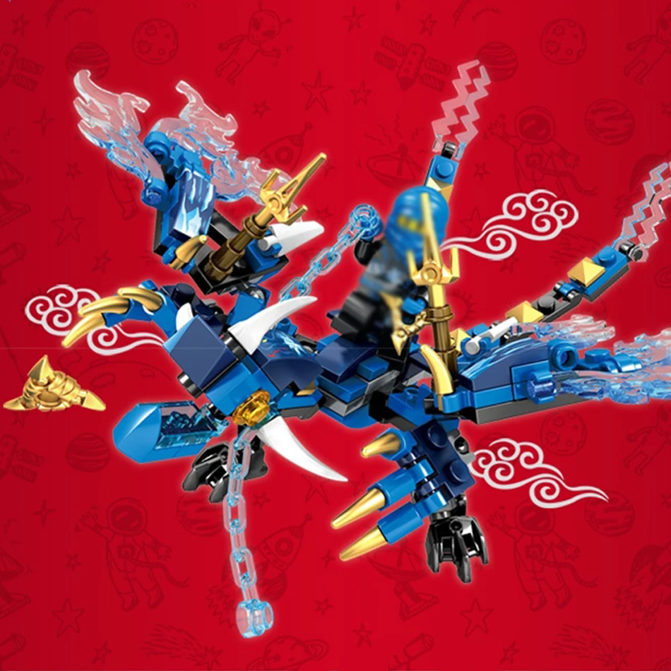 Мику Ninja Dragon серии четыре собраны строительные блоки Совместимость Legoed Ninjagoes DIY