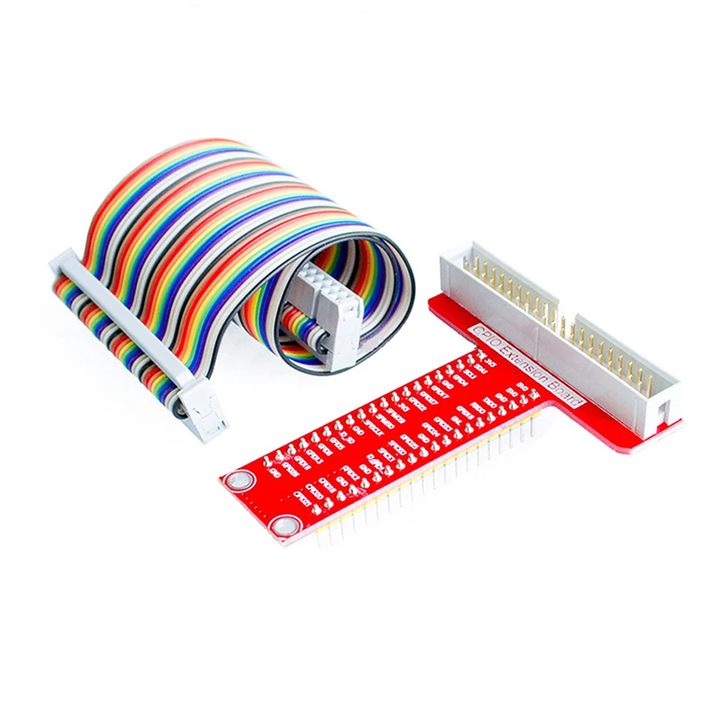 Плата расширения с выключателем T GPIO DIY Kit + 40 контактный кабель для Raspberry Pi 2B 3B B