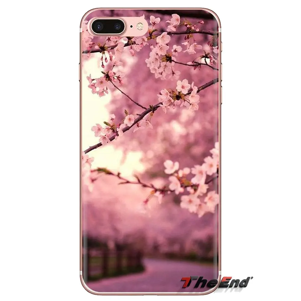 Для Xiaomi Mi3 Samsung A10 A30 A40 A50 A60 A70 Galaxy S2 Note 2 Grand Core Prime Цветочные цветки сакуры розовые