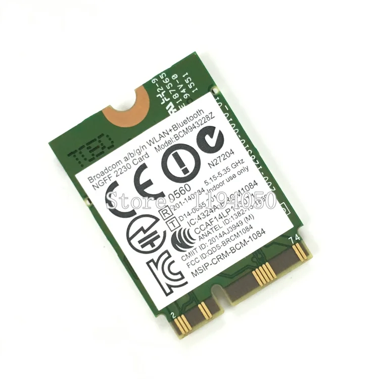 Сетевой адаптер Broadcom BCM943228Z PCI Express мини карта (M.2) 802 11 B/A/G/N Wi Fi 300 Мбит/с 2 4 ГГц/5 ГГц