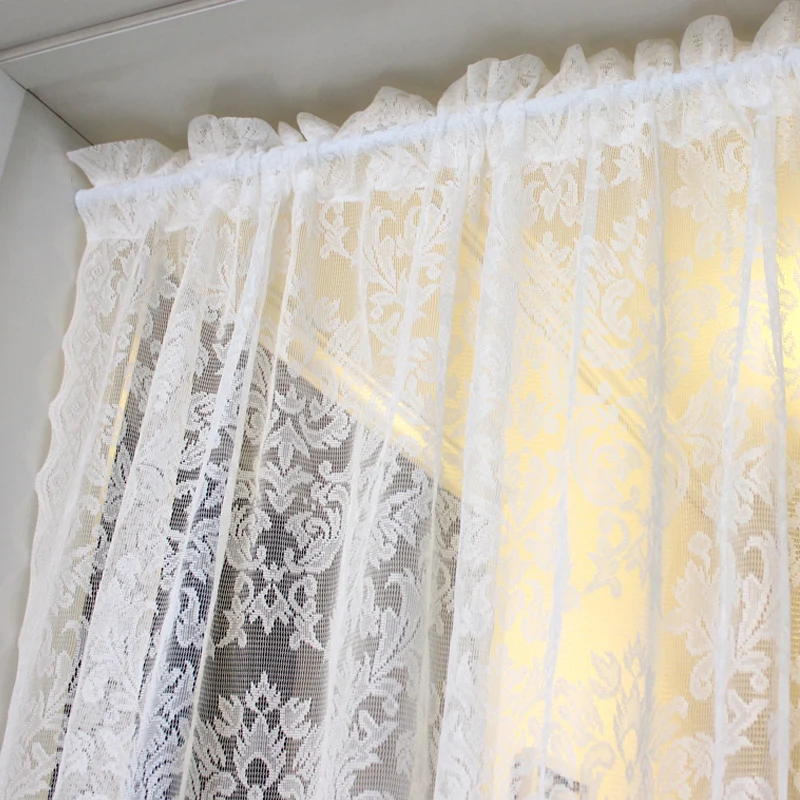 1Pc European Style Home Decoration Polyester Lace Hollow Curtains For Living Room/ Bedroom/ Door White | Дом и сад