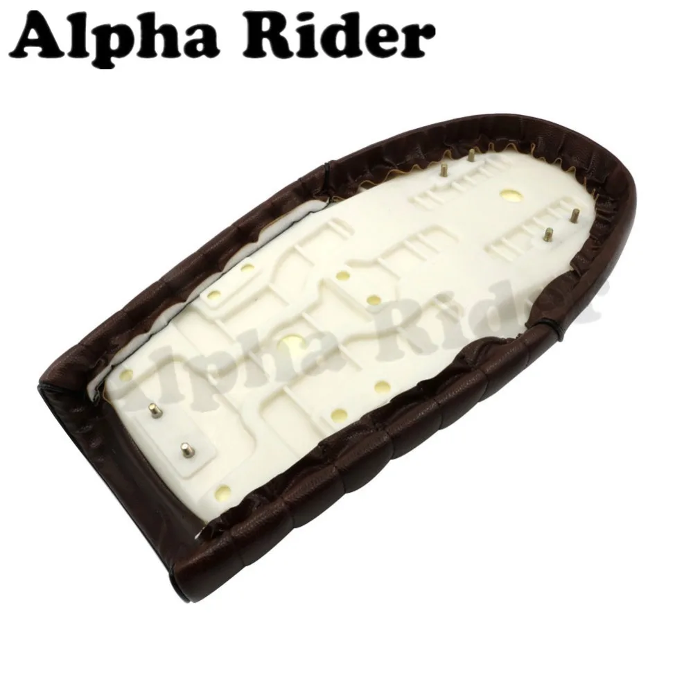Плоский коричневый сиденье Кафе Racer винтажное седло для Suzuki GN125 GN250 GN400 GR650 GS250 GT250