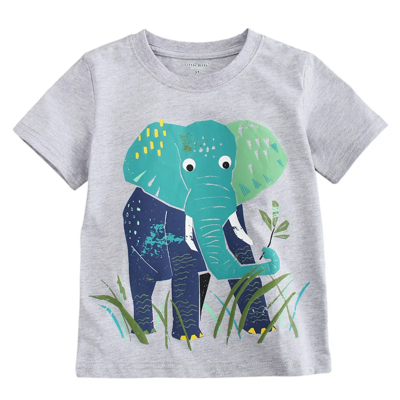 Топы для мальчиков детские футболки Fille 2018 Брендовая детская летняя футболка