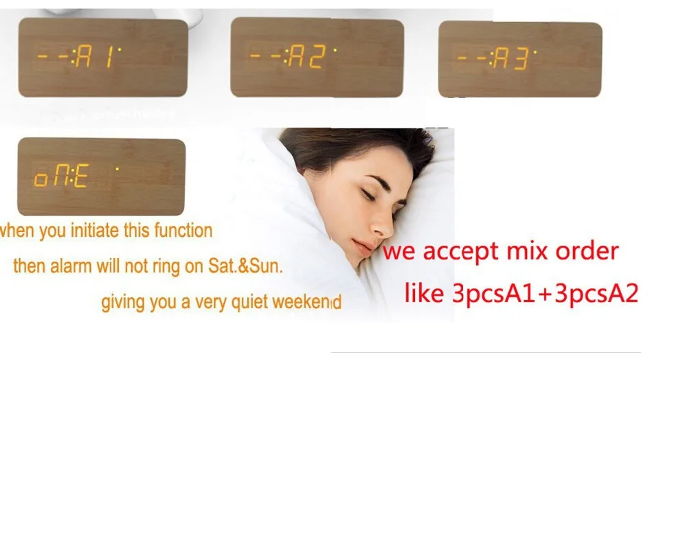 Hot voice-activated clock blue luminous alarm clocks touch sensor silent digital Relogio Despertador wood LED | Дом и сад