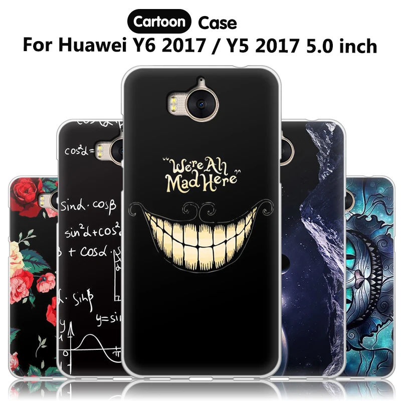 JURCHEN TPU для Huawei Y6 2017 чехол с мультяшным принтом мягкая задняя крышка телефона / Y5 5 0