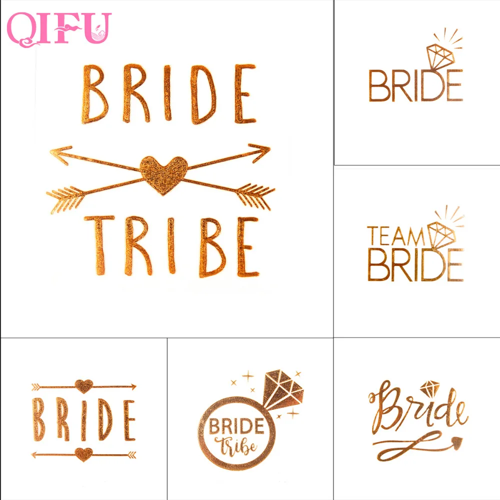Татуировочные палочки QIFU Team Bride временные татуировки для девичника вечеринки
