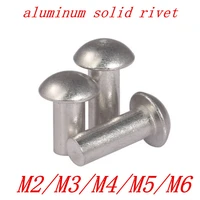 20 100pcs m2 m2 5 m3 m4 m5 m6 round aluminum round solid rivet self plugging rivet