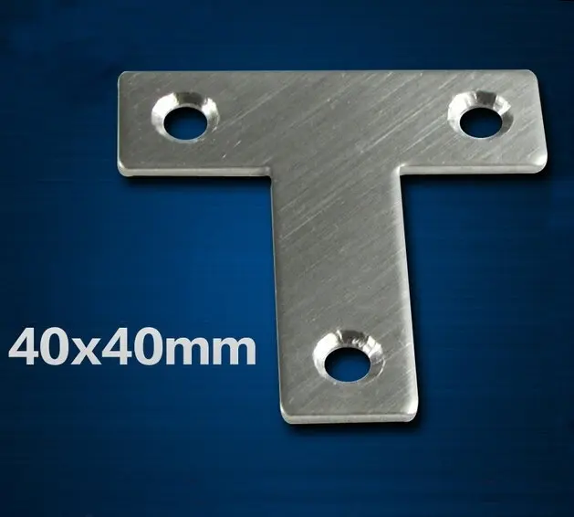 

20 Pieces 40x40x12mm Stainless Steel T Shape Angle Plate Corner Bracket Thinckness 1.5mm