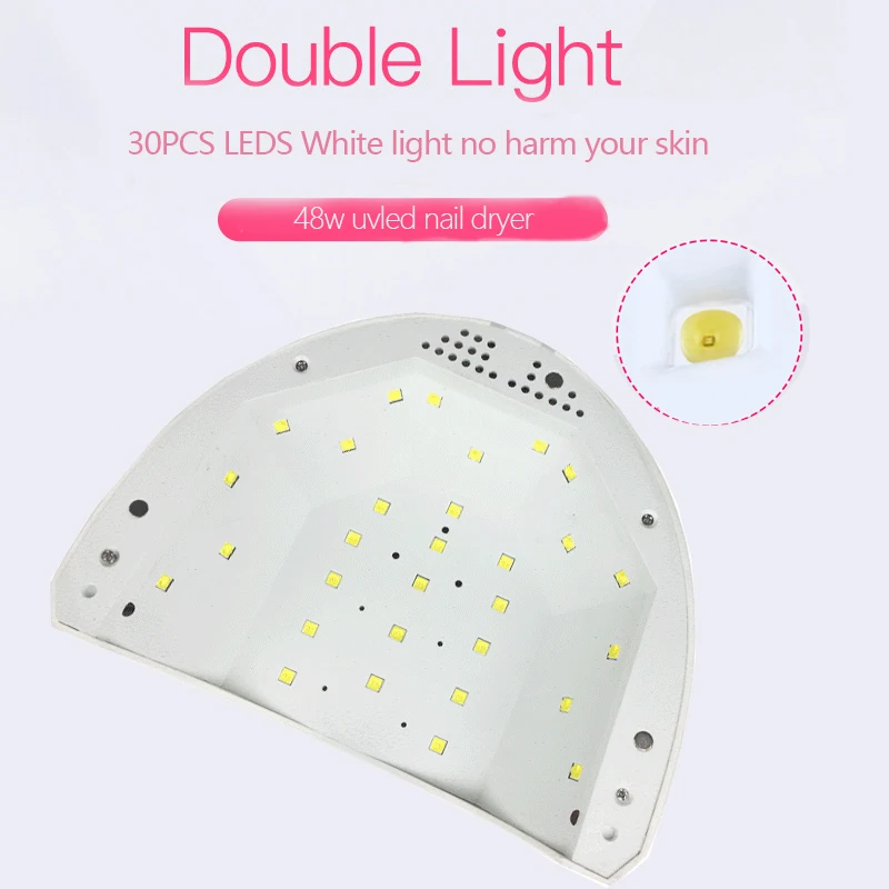 SUN ONE 48 Вт автоматический датчик UVLEDLamp Сушилка для ногтей гель лака 365 405nm двойной