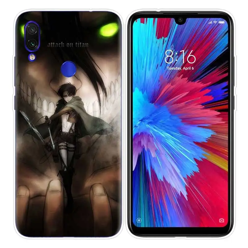 06 Чехол с аниме атака на титанов для Xiao mi Red mi Note 7 7S K20 Y3 GO S2 6 6A 7A 5 Pro mi Play 9T A1 A2 8 Lite Poco F1 чехол для телефона - Цвет: 06