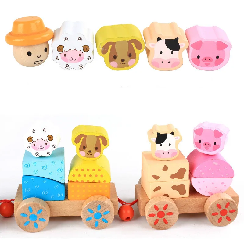 3D пазл детская деревянная модель автомобиля игрушечная животного для фермы 3