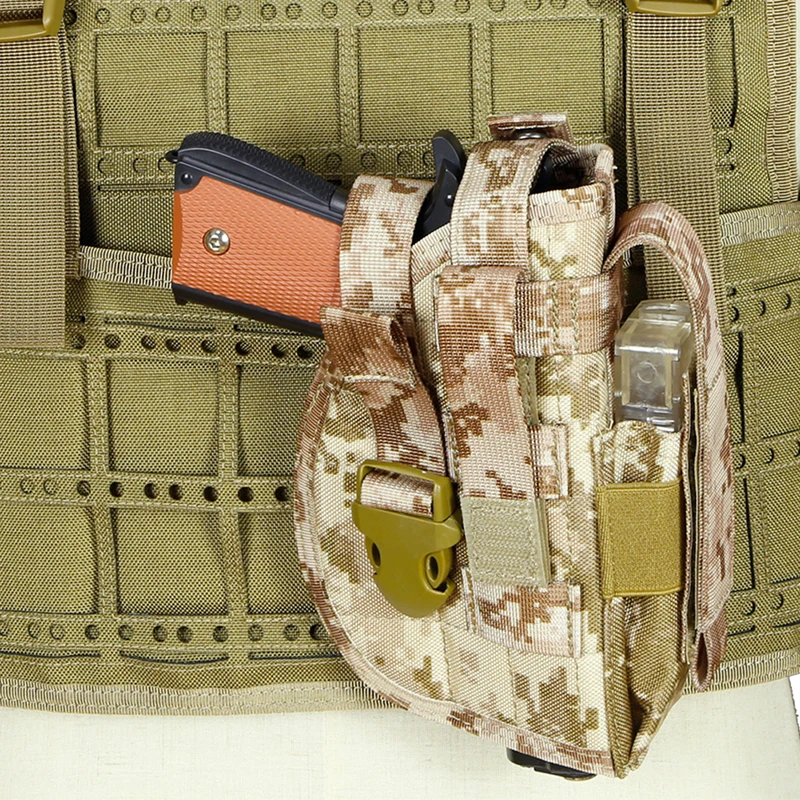 Tactifans Tactical Gun Holster for 1911 45 92 96 Glock Molle Modular Pistol Holster for Right Handed Shooters Gun Bag