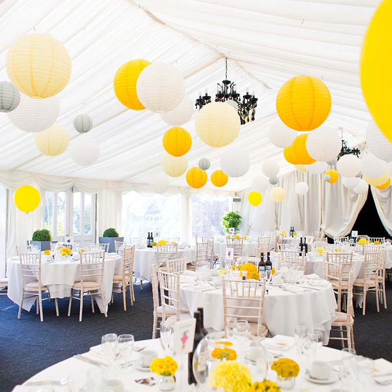 9 шт./компл. желтый серый бежевый китайский бумажный светильник большой круглый 14