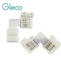 5pcs 4 pin led connector l shape for connecting corner right angle 10mm 5050 led strip light rgb color