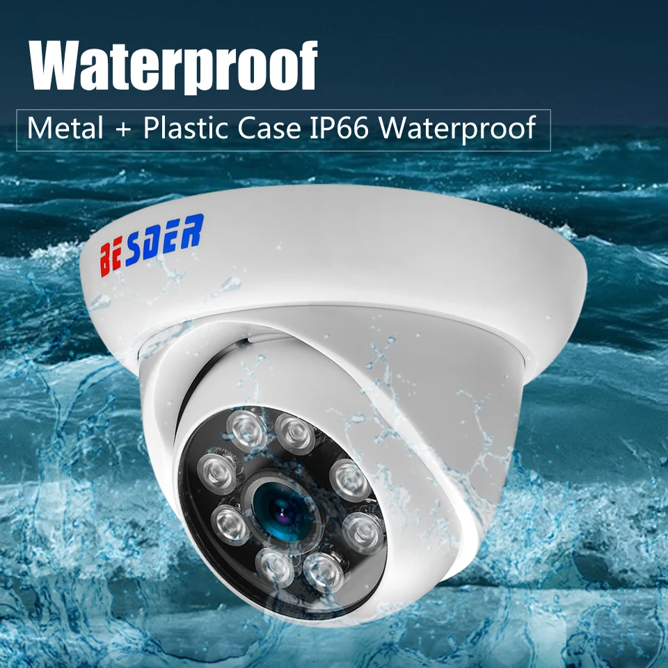 BESDER 48V POE IP камера 2MP 8 шт Массив светодиодов 720 P/960 P/1080 P открытый Крытый CCTV Cam P2P ONVIF PoE