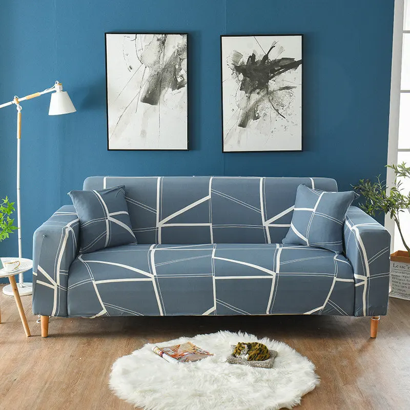 Stretch Slipcovers Sofa Cover Cotton Elastic Covers for Living Room Pets Couch Towel Geometric Style cubre sofa | Дом и сад