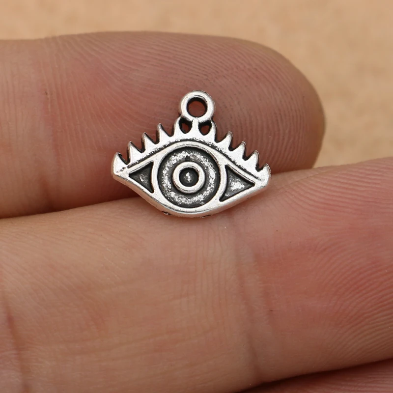 10 шт. античные посеребренные подвески в виде сглаза ювелирные изделия