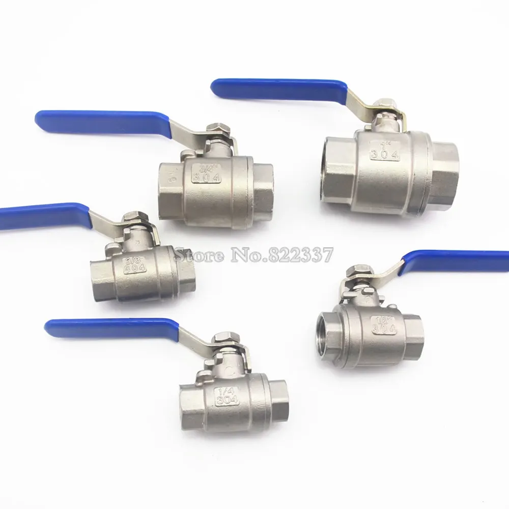 BSPT 1/" 3/8" 1/" 3/4" " 1-1/4" 1-1/" женский из нержавеющей стали SS304 2P полный порт шаровой клапан с виниловой ручкой Резьбовые клапаны