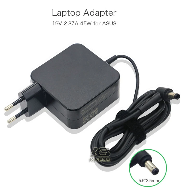 

45W 19V 2.37A EU US AC DC Adapter for Asus X555L X555LA X555LB Compatible W15-045N2A PA-1450-55 Laptop Power Supply 5.5mm