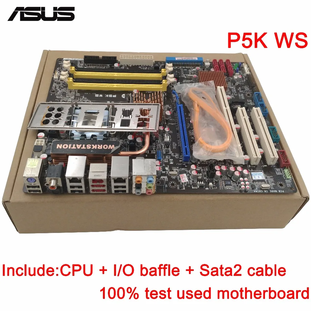 original Used Server motherboard For Asus P5K WS Socket 775 Maximum 4*DDR2 8GB 6xSATAII ATX | Компьютеры и офис