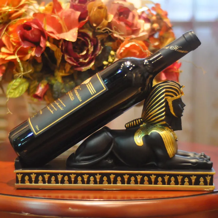 Sphinx wine frame vintage rack ornaments jewelry gift Home Furnishing resin | Дом и сад