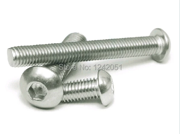 100pcs Metric Thread M2x12mm Stainless Steel Button Head Hex Socket Cap Screws Bolts |