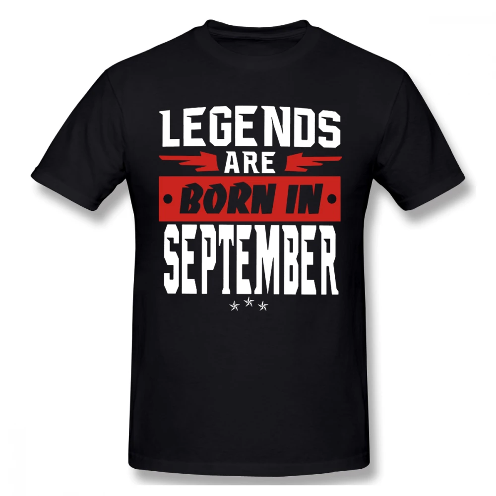 Legends Born In Футболка с принтом сентябрь для мужчин плюс размер пользовательская