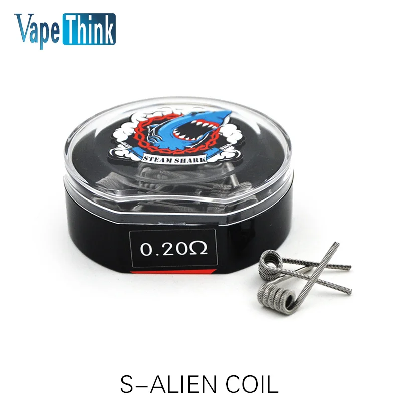 Vapethink SteamShark катушка S-alien 0 2 Ом vape нагревательная проволока 10 шт. в упаковке (32GA(S)+ 2*1
